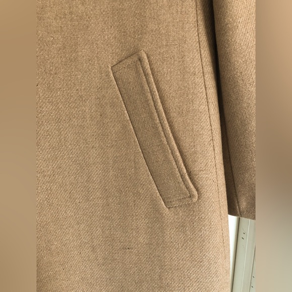 Zara Taupe Brown Fitted Wool Blend Coat - Picture 11 of 14